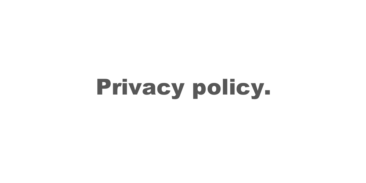 Privacy policy